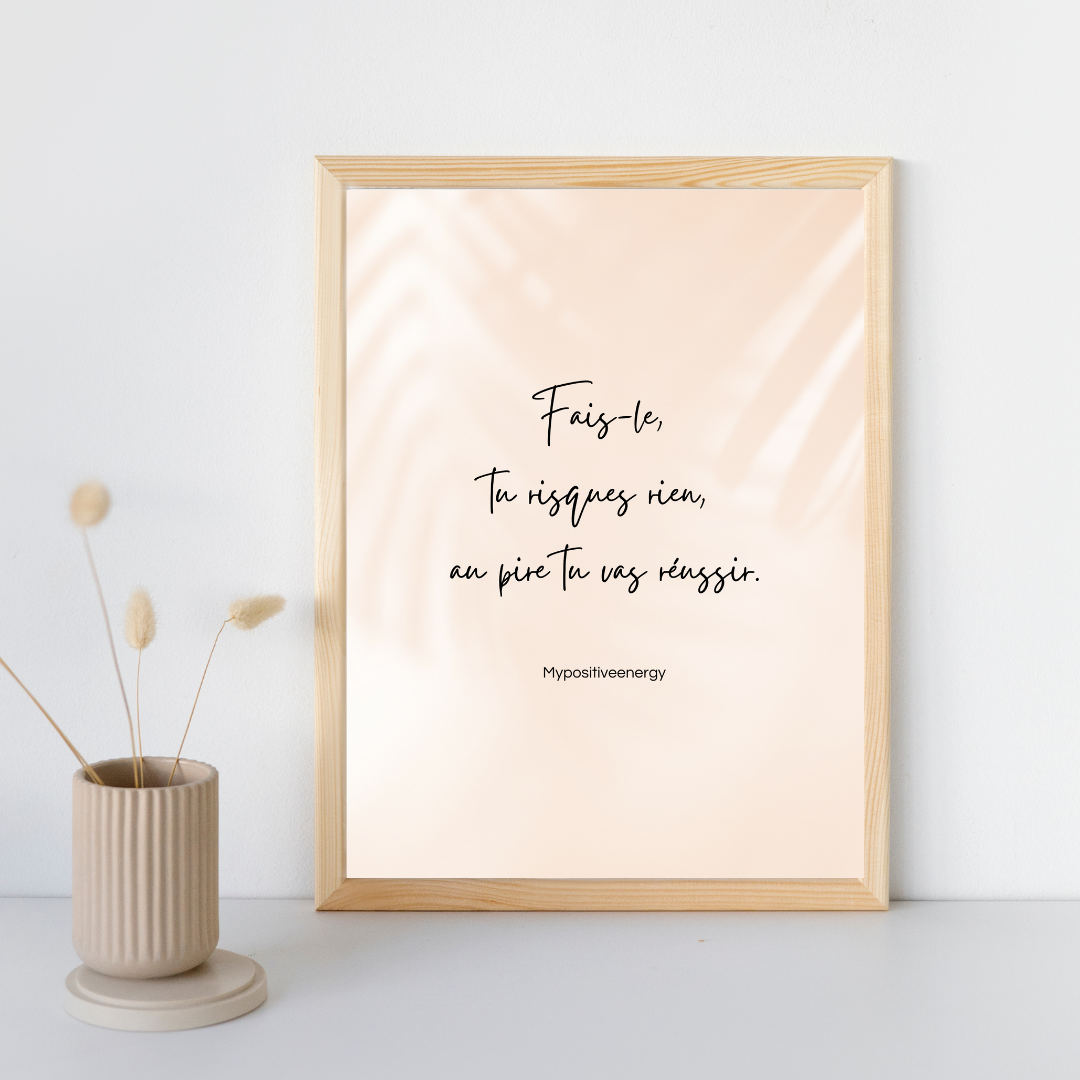 Affiche mantra : transforme ton énergie au quotidien