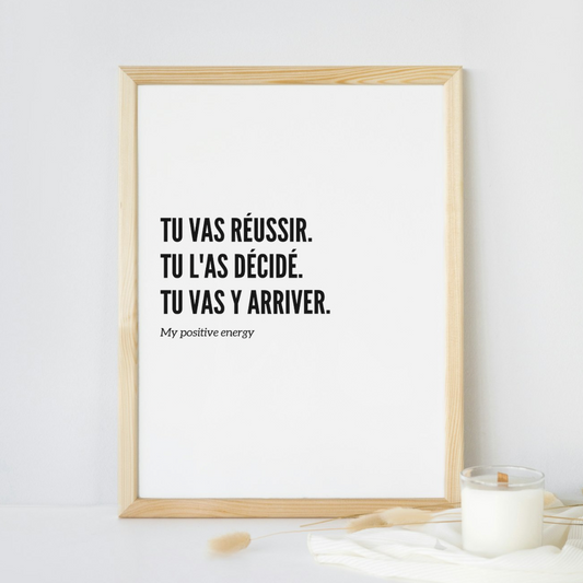 Affiche motivation Tu vas réussir