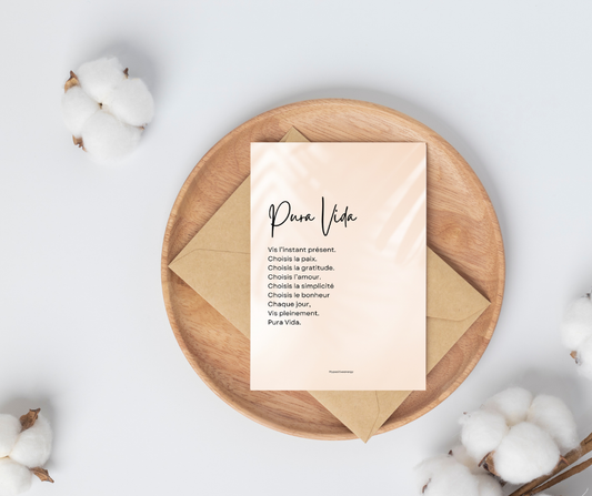 Carte Pura vida -Mantra