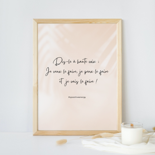 Affiche Je peux le faire