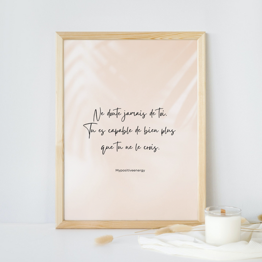 Affiche Ne doute jamais – confiance en soi